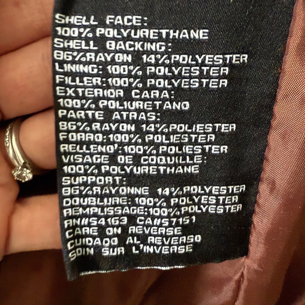 Guess Brown Faux Leather Jacket S - Picture 6 of 6